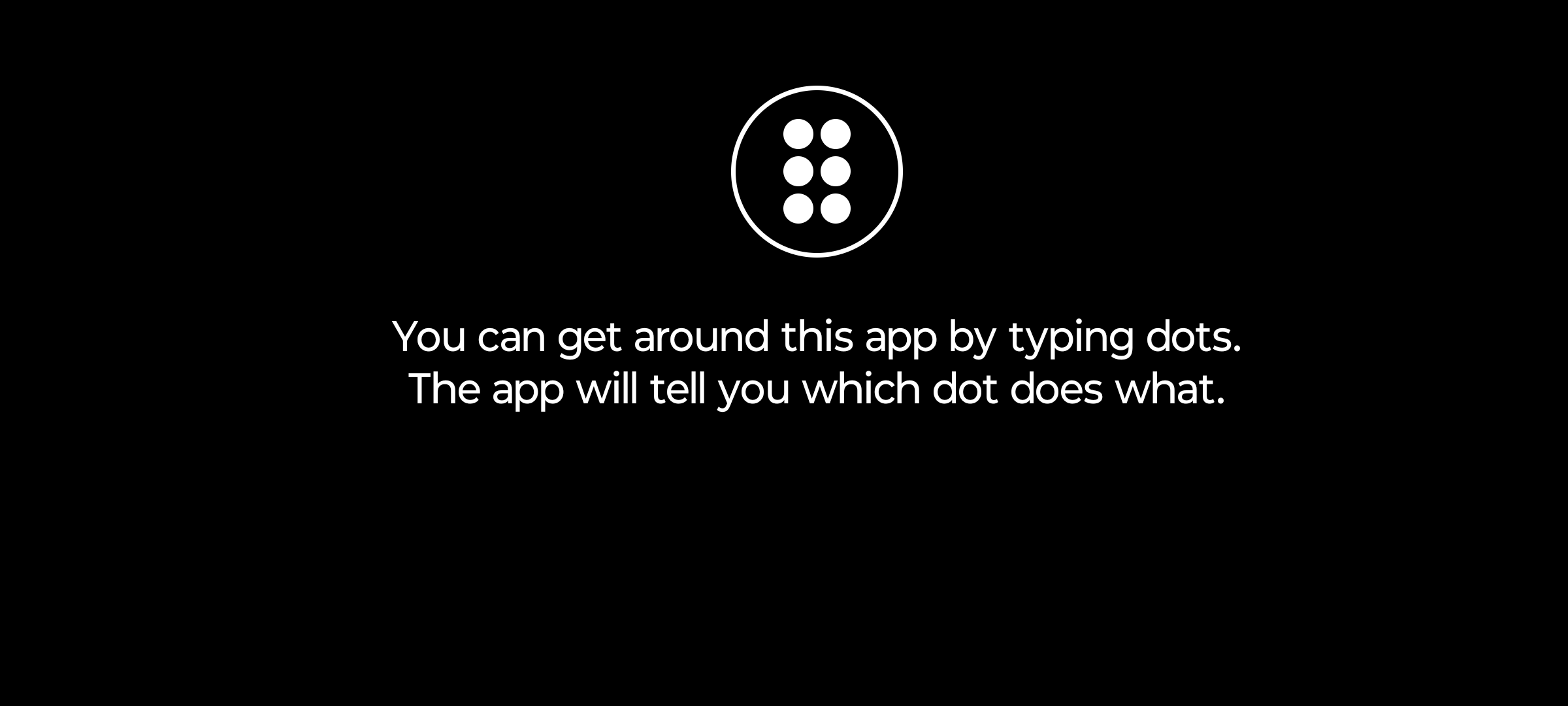 Screenshot of the Dot Navigation feature in the app