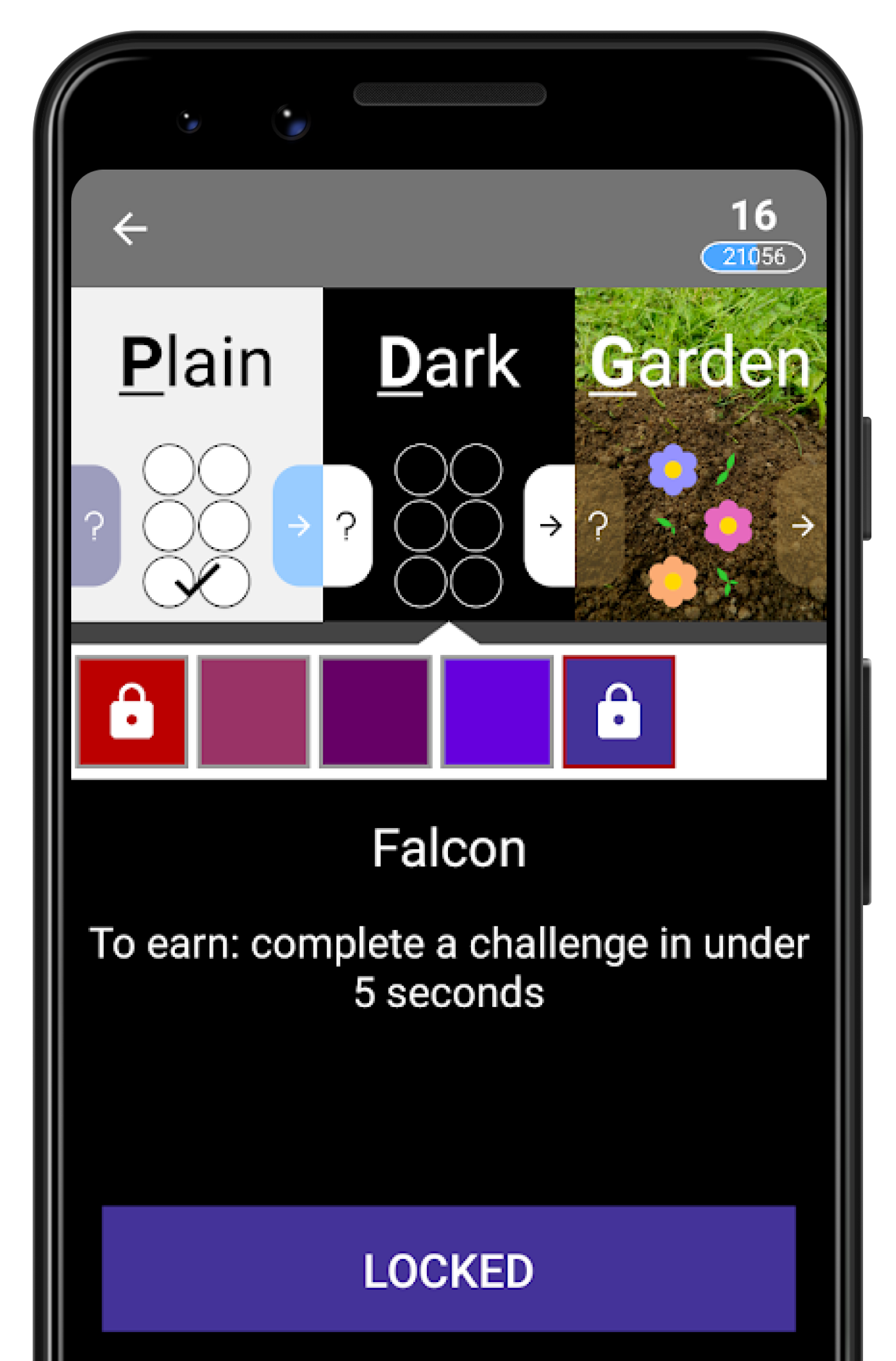 Screenshot of the Level Up feature in the app